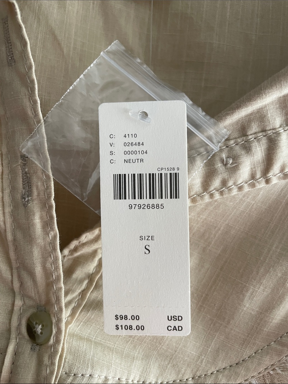 NWT Pilcro Sleeveless Seaside Collared Swing Blouse - Picture 7 of 7